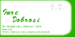 imre dobrosi business card